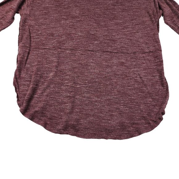 Madewell Shirt Small Maroon Red Purple V Neck Long Sleeve Flowy Lightweight - Picture 4 of 9